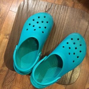 Teal crocs!
